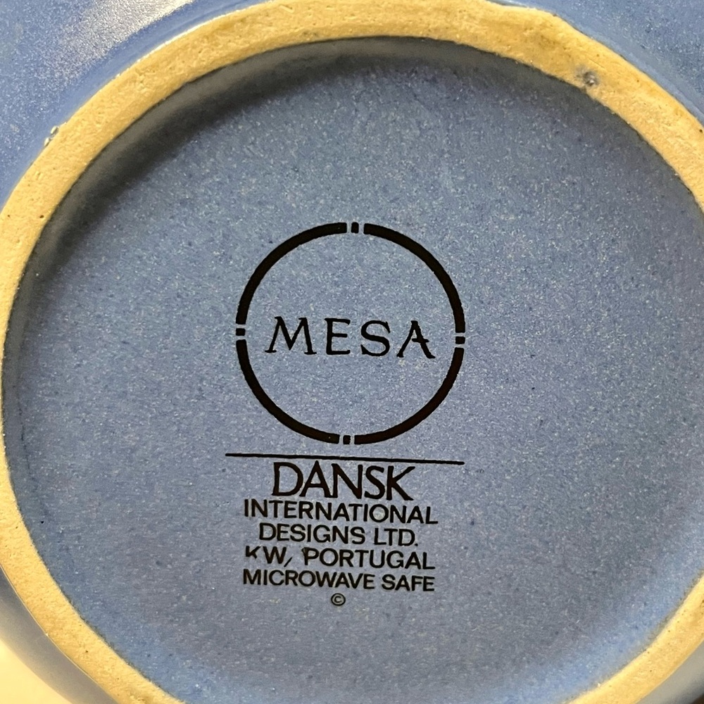 Lovely Dansk Mesa Blue Ceramic Pitcher - Picture 4 of 5